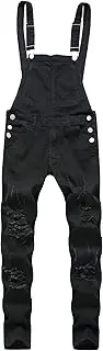 [Generic] Men’s Denim Bib Relaxed Overalls Slim Fit Jumpsuit With Pockets Big and Tall Pocket Jumpsuit