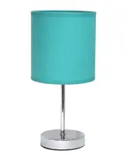 Lalia Home Nauru 11.81in Traditional Petite Metal Stick Bedside Table Desk Lamp
