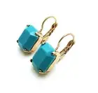 Earrings By Mariana My Treasures Coll. Simply Elegant Turquoise Austrian Crys...