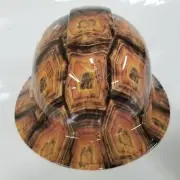 full brim hard hat custom hydro dipped IN SHELL HEAD ,TURTLE SHELL TORTOISE