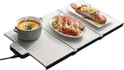 Foldable Electric Warming Tray Food Warmer, Electric Warming Tray Hot Plate with Adjustable Temperature Control,Multifunctional Hotplates, for Party Dish Warm Plate