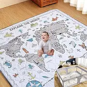 Baby Play Mat, Foldable Washable Baby Playpen Mat, Crawling Mat, Thick One Piece Crawling Mat, Extra Large Non-Slip Crawling Mat, Activity Play Mats for Babies and Toddlers Card 150