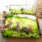 Rabbit Bedding Set Easter DOONA Duvet Cover Gift Double Queen Animal Bedcover