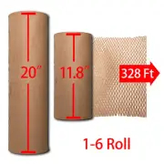 11"/20’’x328 Feet Honeycomb Packing Paper Wrap ECO for Moving Shipping Packing