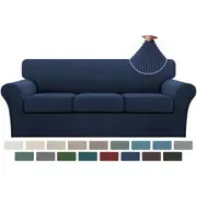 Stretch Couch Covers with Cushion Cover Non-Slip Washable Sofa Covers for 1/2/3/4 Seater - Navy