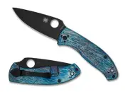 Spyderco Knives Tenacious R.I.L. C122TIBLBKD2P Blue Titanium D2 Pocket Knife