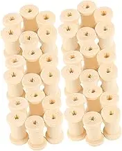 SEWACC Wooden Thread Holder Yarn Dispenser 100pcs Bobbins for Yarn Weaving Knitting