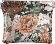 [Joisal] Coin Purse, PU Leather Change Purse for Women, Lipstick Storage Bag, Colorful Flowers Leaves Womens Change Purse for Coins, Maximalist Vintage Floral, one size, Modern
