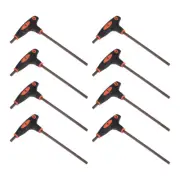 8pcs 5mm Hex Key T-Handle Dual End Wrench Spanner, Metric S2 Steel
