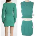 STAUD Matching Set Dunes Checkered Mini Skirt Sweater Vest Sleeveless Top M $390