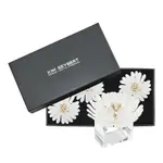 Kim Seybert Cosmos Napkin Ring in White & Gold, Set of 4