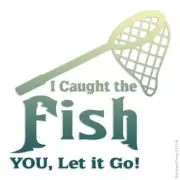 I Caught The Fish Fishing, Vinyl Decal Sticker, 40 Patterns & 3 Sizes, #1722