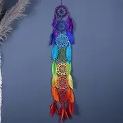 Dream Catchers Colorful Feather Wall Decoration Dream Catcher Handmade Home Decor Wedding Ornament Craft Gift Dreamcatcher (Color : B)