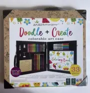 ART 101 BUDDING DOODLE + CREATE COLORABLE ART CASE -33 PIECES