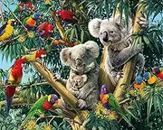 ZGMAXCL DIY Diamond Painting Kit for Adults Full Drill Round Sloth and Tree Rhinestone Large Size Living Room Wall Decor Art Kit 80x60cm
