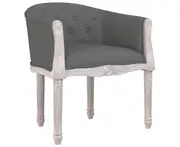 vidaXL Dining Chair Dark Grey Fabric