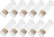 ERINGOGO 10Pcs Transparent Acrylic Capsule Storage Bottles Storage Containers for Home Kitchen Restaurants and More for Organizing and Keeping Food Fresh