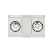 Martec Profile Panel 2 Bathroom Heater / Exhaust Fan / Light White | MBHN2LW