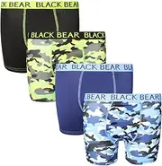 [Black Bear] Boys' Performance Dry-Fit Compression Boxer Brief (Pack of 4)