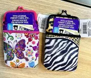 Colorful Bundle of 2 Neoprene Cigarette Case with Card and license pocket
