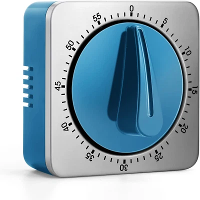Kitchen Timer - 100% Mechanical Magnetic Cooking Timer, Loud Alarm, No Batteries