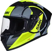 SMK Stellar Faro Helmet, black-grey-yellow, Size XS for Men Black Grey Yellow
