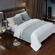 Hotel Bed Runner Scarf European Style Bedding Decoration Soft Comfortable Bedspread Protection No Fading Luxury Bed End Towel for Twin Queen King Size Bed-Grey||50x240cm for 1.8m Bed