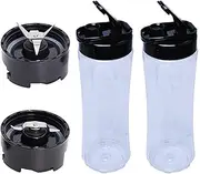 20OZ Blender Bottle Compatible for Oster My Blend Blender BLSTPB BLSTP2,2 Pack Blender Cup with 2 Replacement Blade Blender