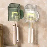 2Pcs Bathroom Toothbrush Rack Wall Mounted Toothbrush Holder Toilet Wash Cup Set