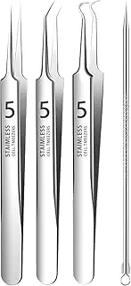 Pimple Popper Tool Kit, Professional Extractor Set, Stainless Steel Comedone Removal, Precision & Hygienic Design, Storage Box for Travel & Home, 4.65 Inches