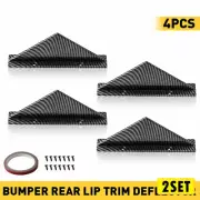 8pc Car Bumper Lower Rear Diffuser Splitter Shark Lip Fin Carbon Look Universal
