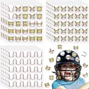 375 Pcs Softball Helmet Decals Award Decals Self Adhesive Baseball Helmet Stickers Gold Helmet Stickers and Decals Baseball Accessories for for Girls Boys Women Men Softball Helmet (White)