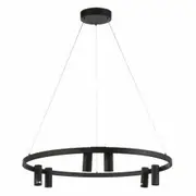 Fiorentino Mentera 6 Light LED Ring Pendant - Black