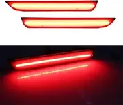 Turn Signal Lights for Mustang 2015-2017 White Red 12V Car LED Rear Side Marker Lamps with 96-SMD-4014 LED Lights Turn Signal Lights(Red)