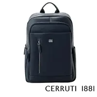 在飛比找momo購物網優惠-【Cerruti 1881】頂級義大利小牛皮後背包(深藍色 