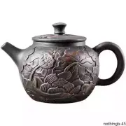 Yixing Tea Pot Purple Clay Teapots Beauty Kettle Black Mud Hand Hand Carved