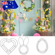 Easter Wreath Metal Frame Fade-resistant Wire Form for Diy Springtime Decor AU