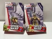 STAR WARS Galactic Heroes Yoda Luke Skywalker Playskool Action Figures 2015 New