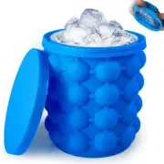 980ml Large Silicone Ice Bucket Portable Ice Maker Ice Cube Maker Mold Ice Tray