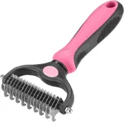 Pet Grooming Tool - 2 Sided Undercoat Rake for Cats and Dogs - Safe Dematting Co