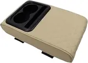 Car Center Console Pad Arm Rest Cushion Protector Heightening Pad Multiuse Auto Armrest Cover for Truck SUV Most Vehicle, Beige