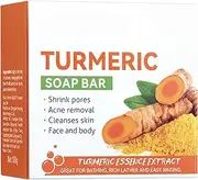 Loodgao Handmade Yellow Ginger Soap Bar Natural Exfoliating Cleanser for Face and Body Moisturizing Bar Soap for Dry and Sensitive Skin Orange One Size