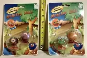 4 SOMA WIND-UP JUMPING MONSTER MAD BALLS! MINT ON 2 SEALED CARDS! FREE SHIPPING!