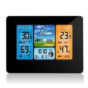 LCD Wireless Weather Station Indoor Outdoor USB Digital Forecast Alarm Clock