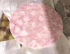 15"x15" Round Rose Quartz Stone Coffee Table Top Agate Quartz Counter Bar Table