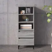 vidaXL Highboard Grey Sonoma 40x36x110 cm Engineered Wood