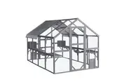 YES4PETS XXXXL Pet Cat Bird Ferret Shelter Condo with Escape Door Wooden Kitten Cage House