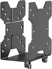 Vsenkes Mini PC VESA Mount Under Desk Computer Mount Easy Installation Rust Proof Mini CPU Holder for Stand Pole 0.6" - 2.7" Wide DIY