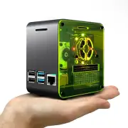 Raspberry Pi 4 Case, Miniature Desktop Aluminum Case with Cooling Fan and Color