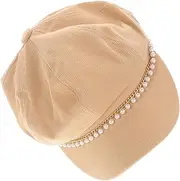[WOFASHPURET] Hat Trucker Cap Flat Cap Running Cap Newsboy Cap Baseball Cap Beanie Women Beret Knit Caps for Men Decoration Casquette Cap for Women Painters Cap Cotton Coffee